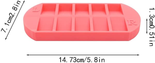 Organizer til kunstige negle, opbevaringsboks, flere rum pink - Rosa