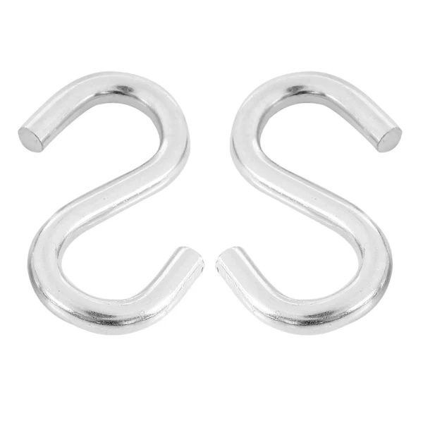 2-pack Heavy Duty S-shaped Hooks Hammock S-Hooks Tool Hooks, 7.5 cm Long