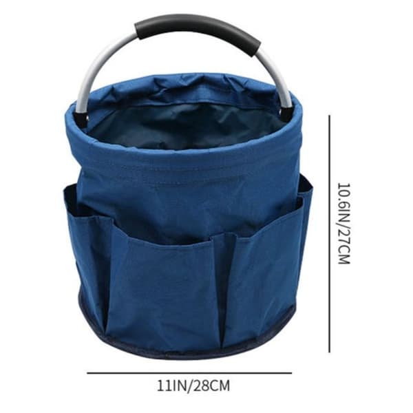 Garden Tool Bag with Multiple Pockets Nursery Storage Basket GRAY