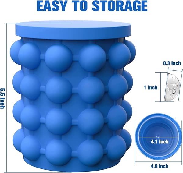 Rund, bærbar form, stor ismaskin i silikon