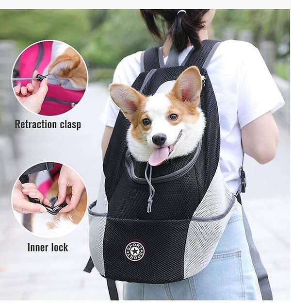 Pet Backpack, Breathable Travel Bag, Large