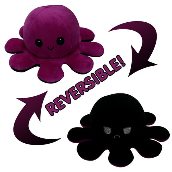 Reversible Octopus Plush Toy, Octopus Plush Toy, Double-Sided Oct