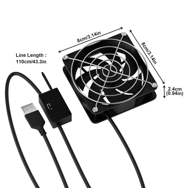 køleventilator til pc-køler USB 5 V følsom -