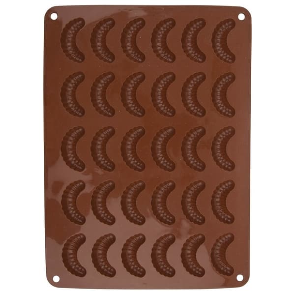 Silikoneform til 30 kager, croissanter og fyldte chokolader 158