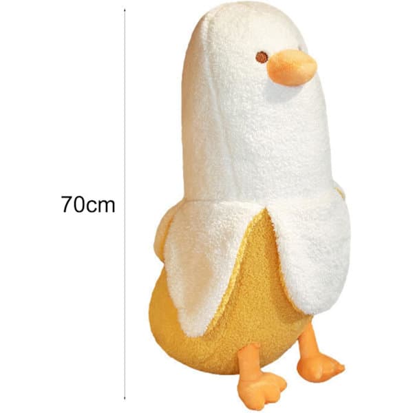 Bananand Plyslegetøj, (70cm, Hvid)
