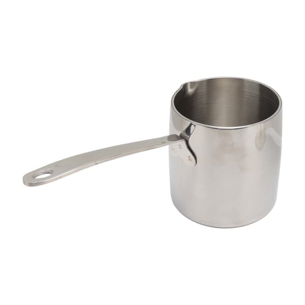Smeltedigel i rustfrit stål, 450 ml, hurtig varmeledning, tre lag, med skala