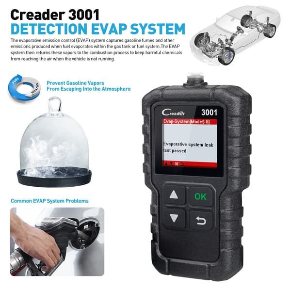 OBD2-scanner læser 3001 EOBD køretøjsdiagnoseværktøj