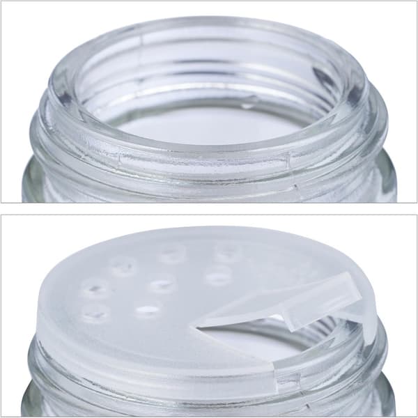 Spice Jars Set of 10, shaker insert, glass spice jars, 120 ml, labels