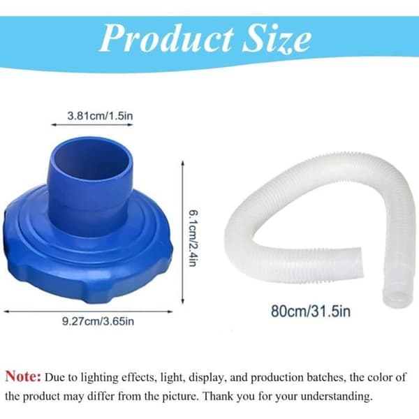 Poolskimmer Slang och Adapter, 1.5in In-Tex 25016 Slangadapter för Ytskimmerkit - 75cm Slang