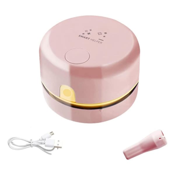 Desktop Vacuum Cleaner, Mini Table Vacuum Cleaner, Rechargeable Table Vacuum Cleaner, Portable Table Vacuum Cleaner Pink