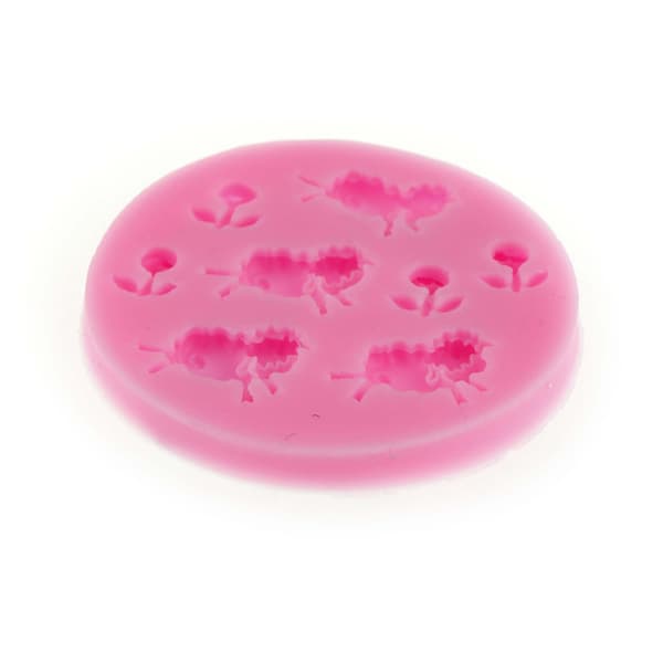 Dyr får & blomster solsikke silikone fondant 3D form C