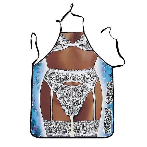 Funny Apron - Muscular Men Sexy Women Pattern Adjustable Kitchen Baking Couple Apron
