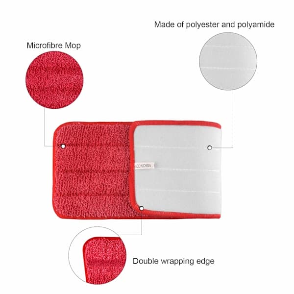 4-pack Spraymoppdynor Mikrofibermoppar Refill Dynor Reveal Mopphuvud Ersättningsdynor för Rengöring 42x14cm