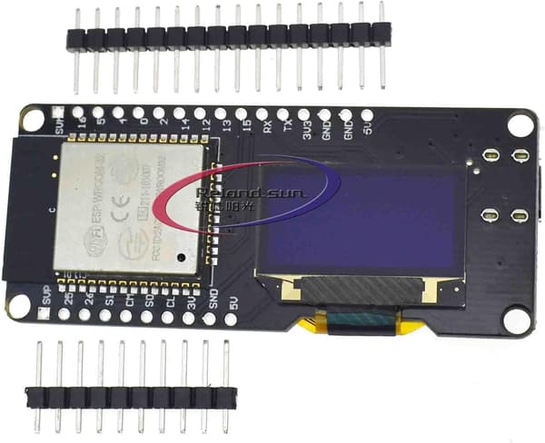 ESP32 CP2102 ja 0,96 tuuman OLED-kaksoismuotolevy -