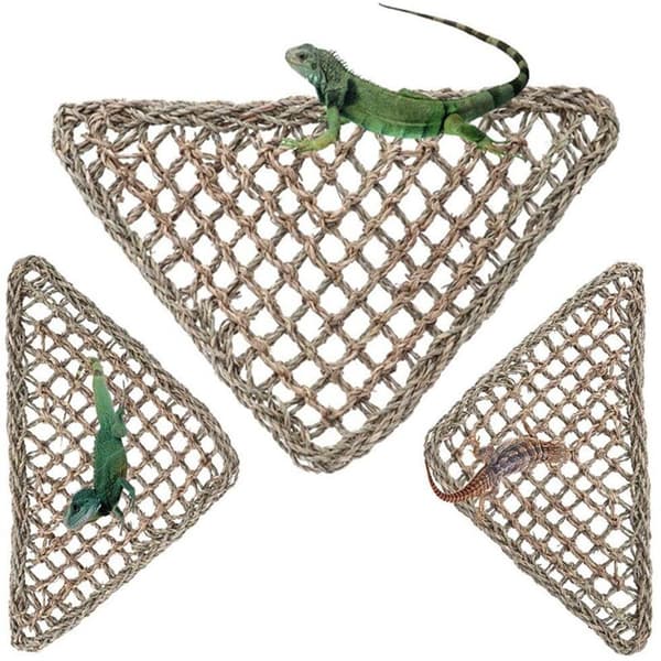 Reptile Bearded Dragon Lizard Hammock Reptile Bed Hermit Crab Climbing Accessories 2 Pcs