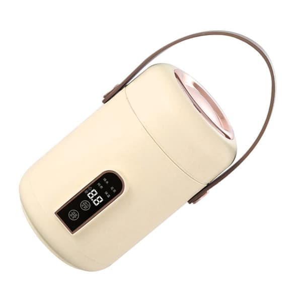 Mini Rice Cooker Efficient Heating Insulated Portable Multi-function Soup Pot for Home Office Dorm White