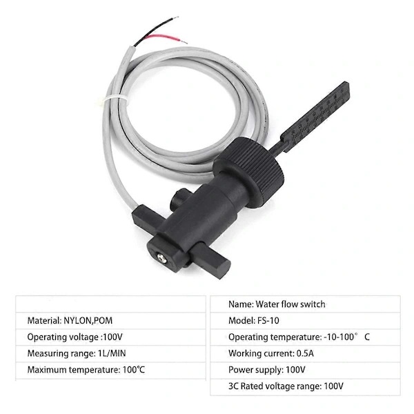Water Flow Switch FS-10 100V High Precision Level Sensor Adjustable Water Level Control Float Level Black