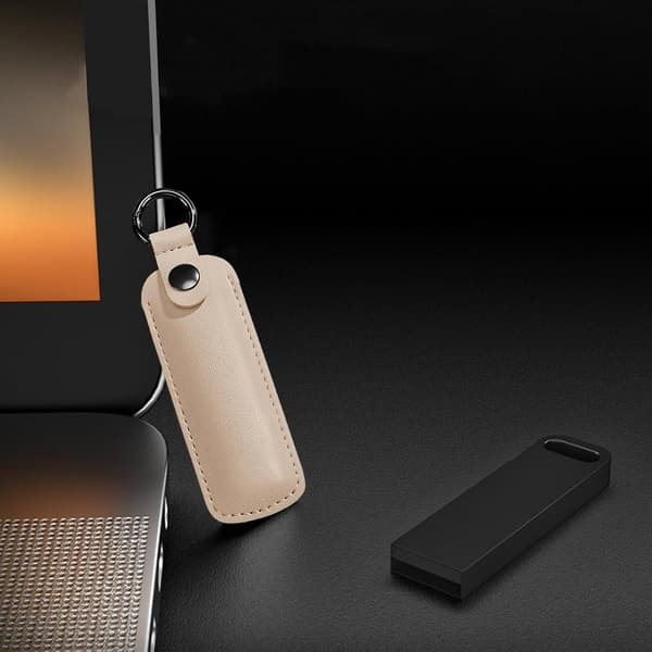 USB-etui med tommeldrift, lite, kompakt, lite beige - beige