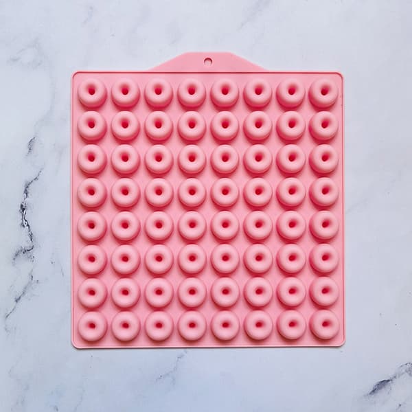 1 stk 64-hullers mini donut silikoneforme DIY chokolade slik