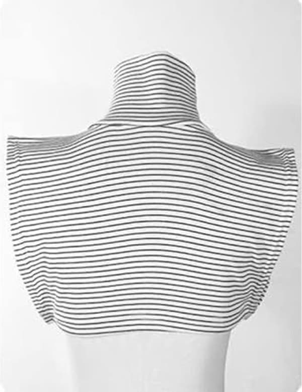 Avtakbar strikket falsk turtleneck, hvite striper, én størrelse, 1 stk
