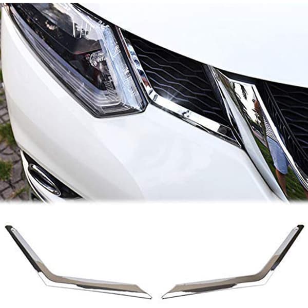 2 stk. krom frontgrill dæk trim lys hovedgrill til Rogue T32 2014 2015 2016