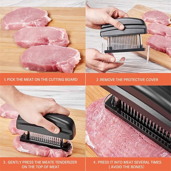 Meat Tenderizer, Meat Tenderizer Tool, Stainless Steel Ultra Sharp DXGHC