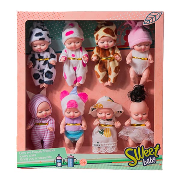 8 st. Sovande Reborn-docka Flickleksaker Presentförpackning Docka Yi Söt Barbie D