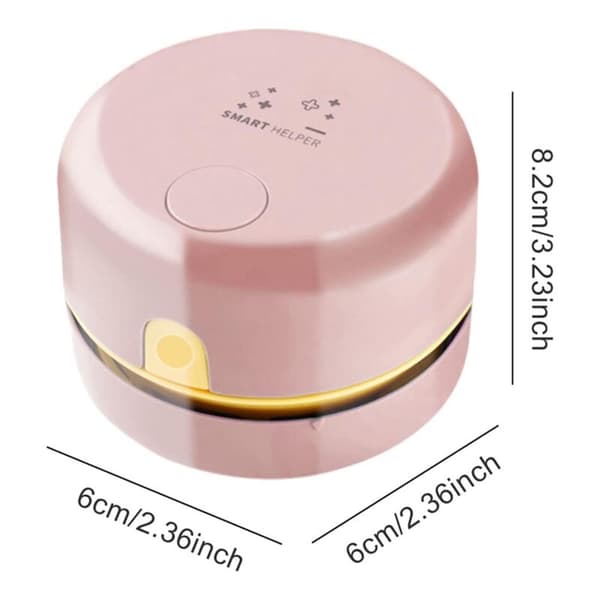 Desktop Vacuum Cleaner, Mini Table Vacuum Cleaner, Rechargeable Table Vacuum Cleaner, Portable Table Vacuum Cleaner Pink