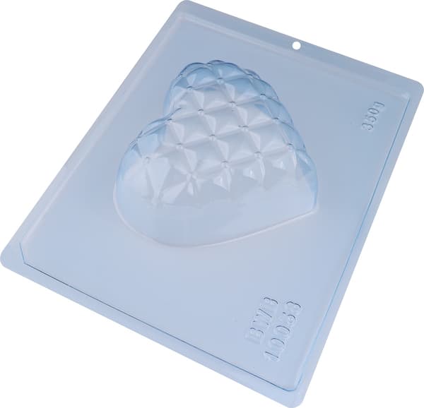 Pralineform Hjerte 350g Chokoladeform - BWB 10058 - Special 3-delt form Transparent transparent