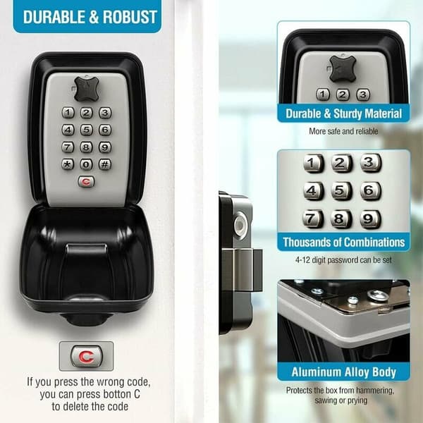Waterproof key cabinet wall mounted key box outdoor key box safe