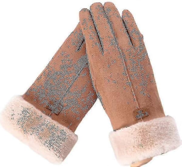 Vinterhandsker Varme Luffer Vinter Touch Screen Handsker Dame [DB] brun brown