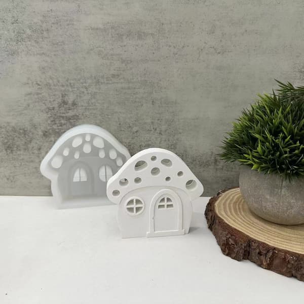 Sopphus Lysestake Silikonform 3D Hus Lagingsmateriale Gips