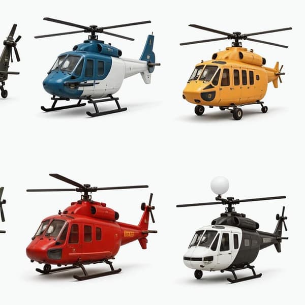 Fly julekalender, 24 akrylpynt til hjemmehelikopter - helicopter