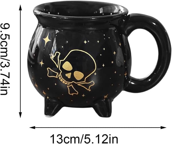 Halloween-kop, originalt festtilbehør til drinks sort - Schwarz
