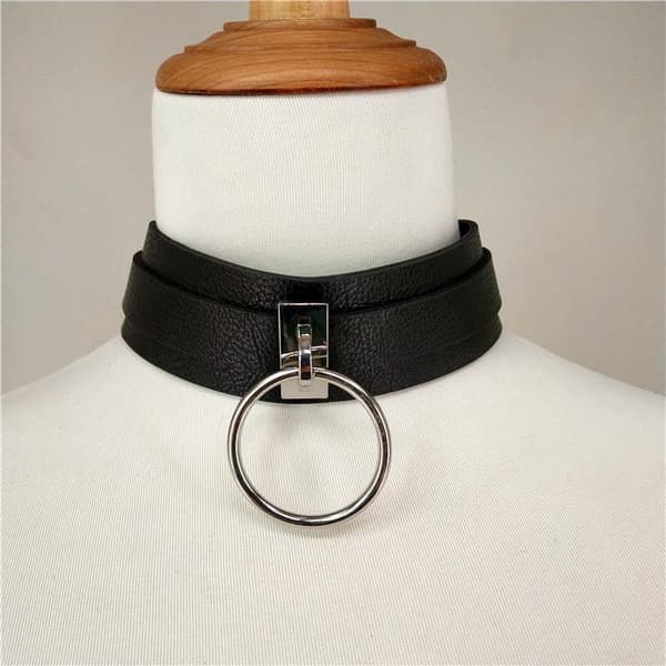 Cool Sort Choker Halskæde til Kvinder Punk Goth Choker Gotisk Læderchoker