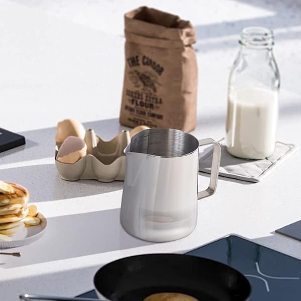 Espresso-kande 20 OZ / 600ml, Skummekande i rustfrit stål med måleskala