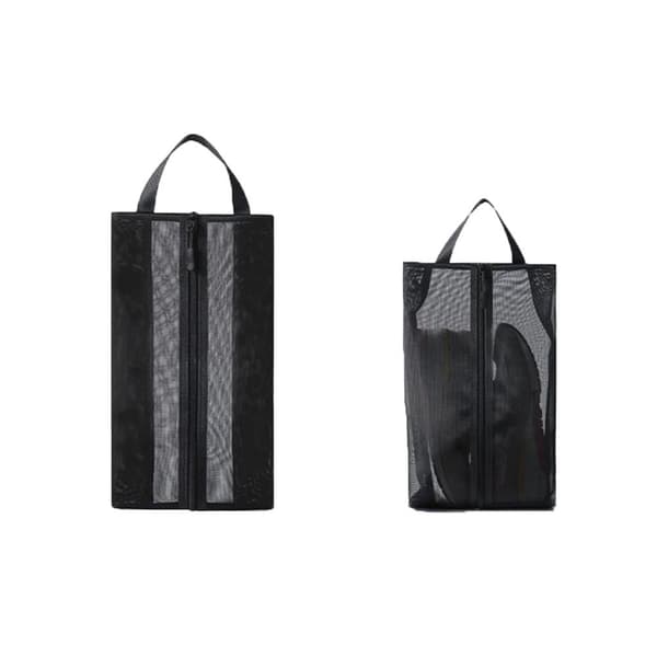 Waterproof Travel Shoe Bag 2-pack - Black
