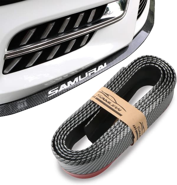 Pakke-1 2.5M/8.2FT Bil Kulfiber Frontlæbe, Frontkofangerlæbe
