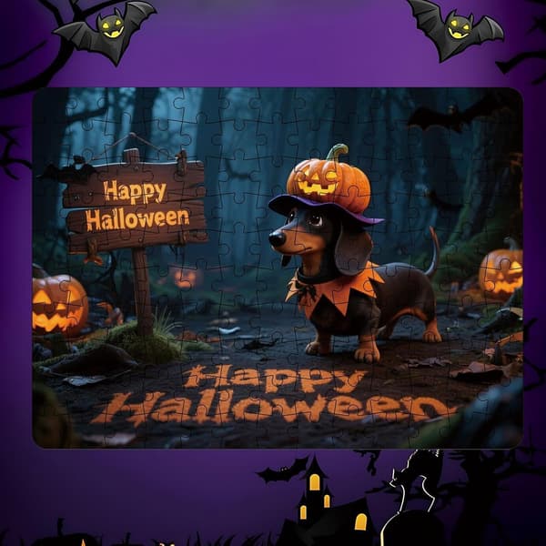 Halloween-palapeli Haastava ja hauska Halloween-oppimispeli A - A