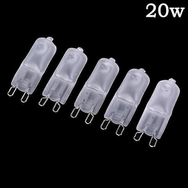 5 stk Frostet Halogen G9 Dimbar Lampe 220v 20/40/60w Halogenlys G9 40W-5PC[PL]