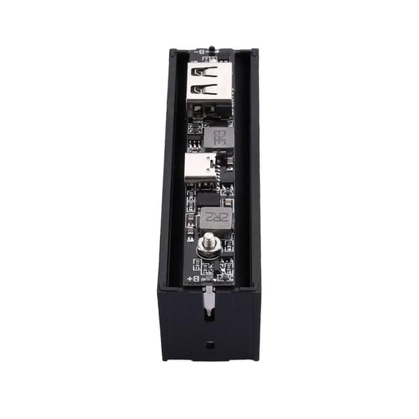 2 stk UPS strømforsyning strømbrudd utholdenhet adapter automatisk DC5V 18650 boost-moduler (med boks) -