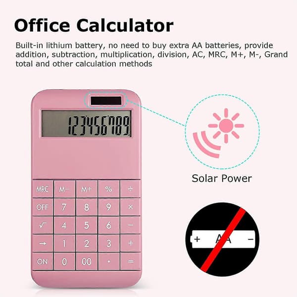 Basic Standard Calculator 12-Digit Desktop Calculator with Large LCD Display