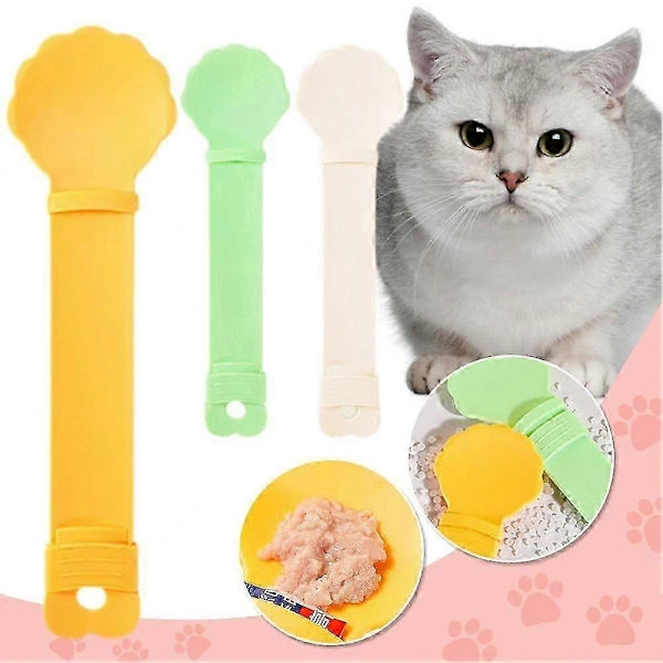 Matningssked för husdjur, våtfoder, kattskedmatare, snacks, flytande mat, matningsmaterial