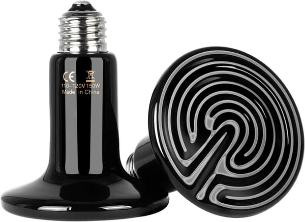 150W 2-pak Keramisk Varmelampe til Reptiler