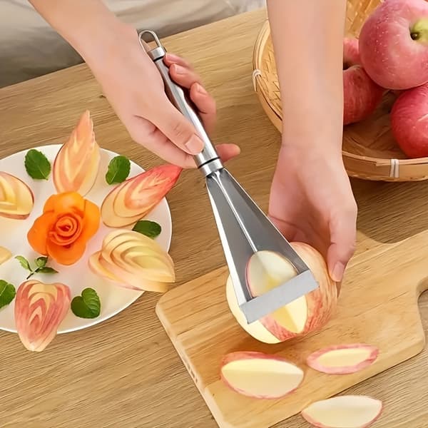 Triangular Stainless Steel Fruit and Vegetable Carving Knife for Platter Decoration DIY