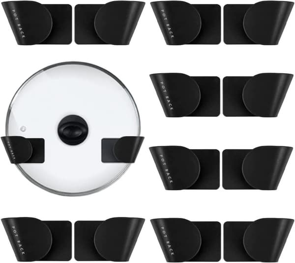 Kitchen shelves for pot lids, 6-pack, self-adhesive