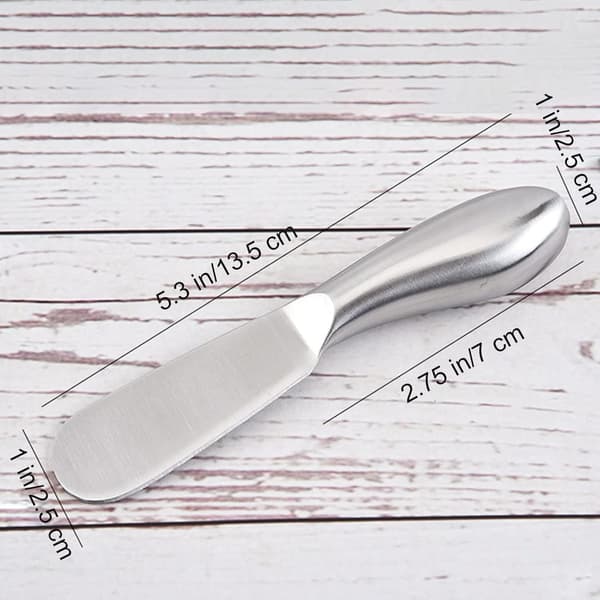 Sett med 4 smørkniver i rustfritt stål 13,5 cm
