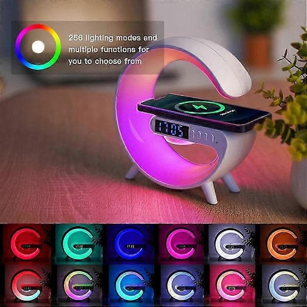 Smart bordlampe, trådløs oplader stemningslys, G-formet LED trådløs bordlampe