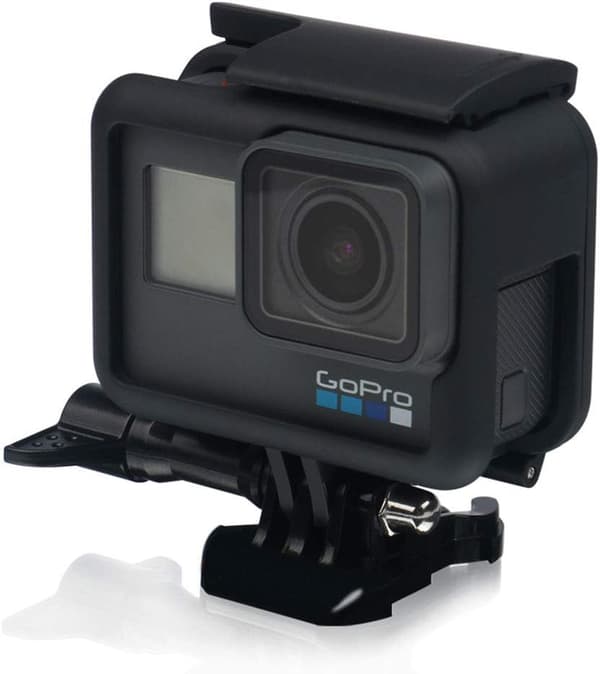 Beskyttende etui til GoPro med ramme, kant og linsedæksel