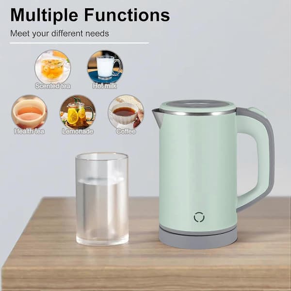 Electric Kettle, 800ML Travel Kettle Lightweight Small Kettle, Fast Boiling, Cordless Portable Kettle, Mini Camping Kettle